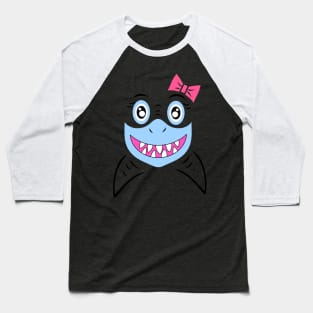 Girl Shark Baseball T-Shirt